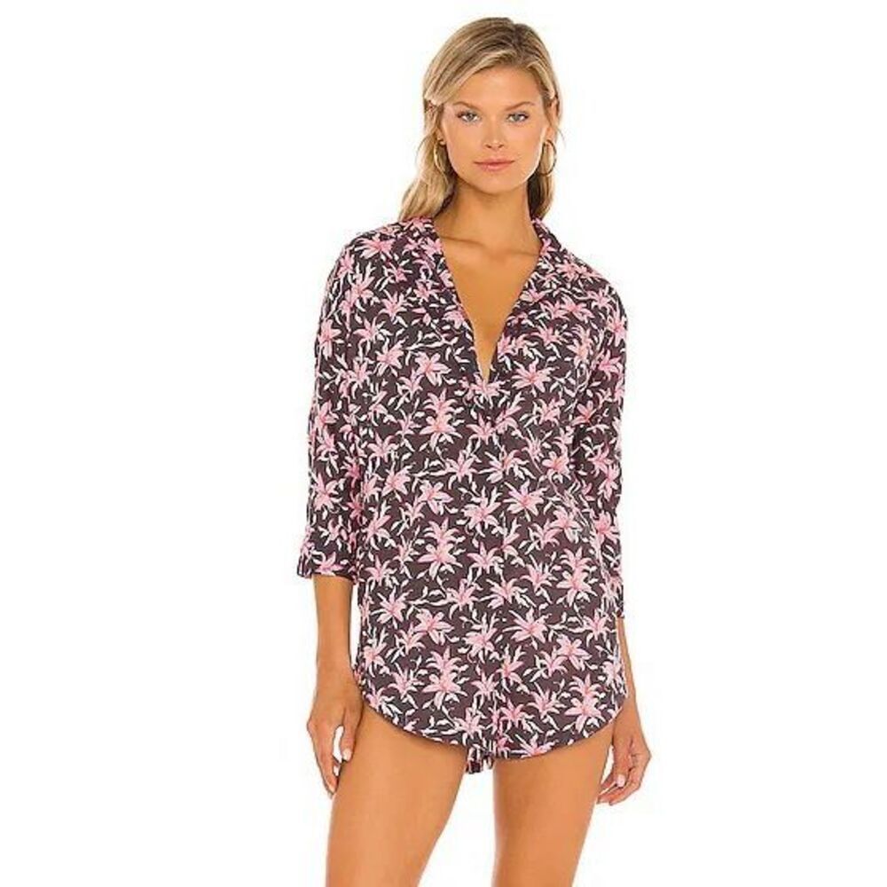 Acacia Romper Kapaa Swimwear Madonna Print Floral Pink Purple size Small‎